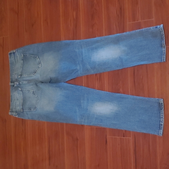 Old Navy Distressed Boyfriend Straight Jeans Blue Size 4 Regular - Picture 7 of 10